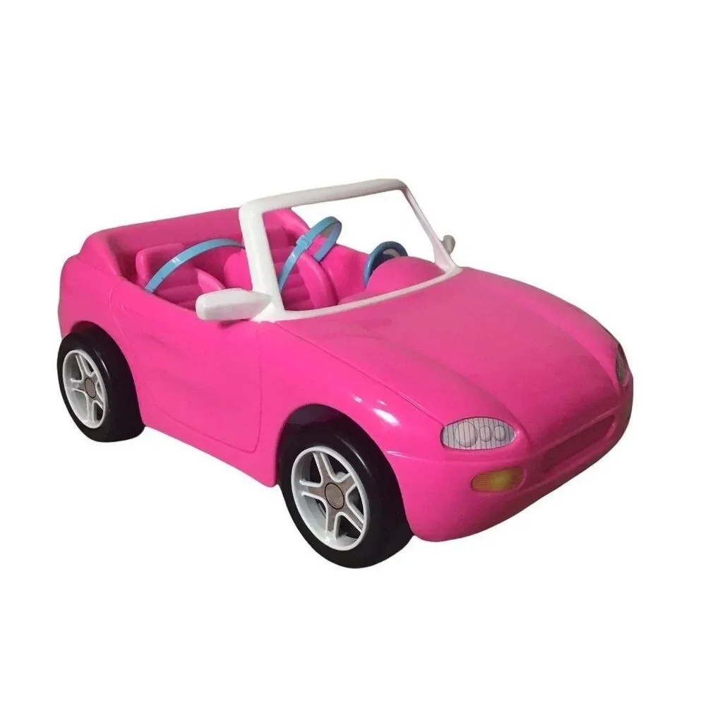 Barbie Mattel 1996 Hot Drivin' Sports Car Pink Convertible Doll Vehicle Vintage
